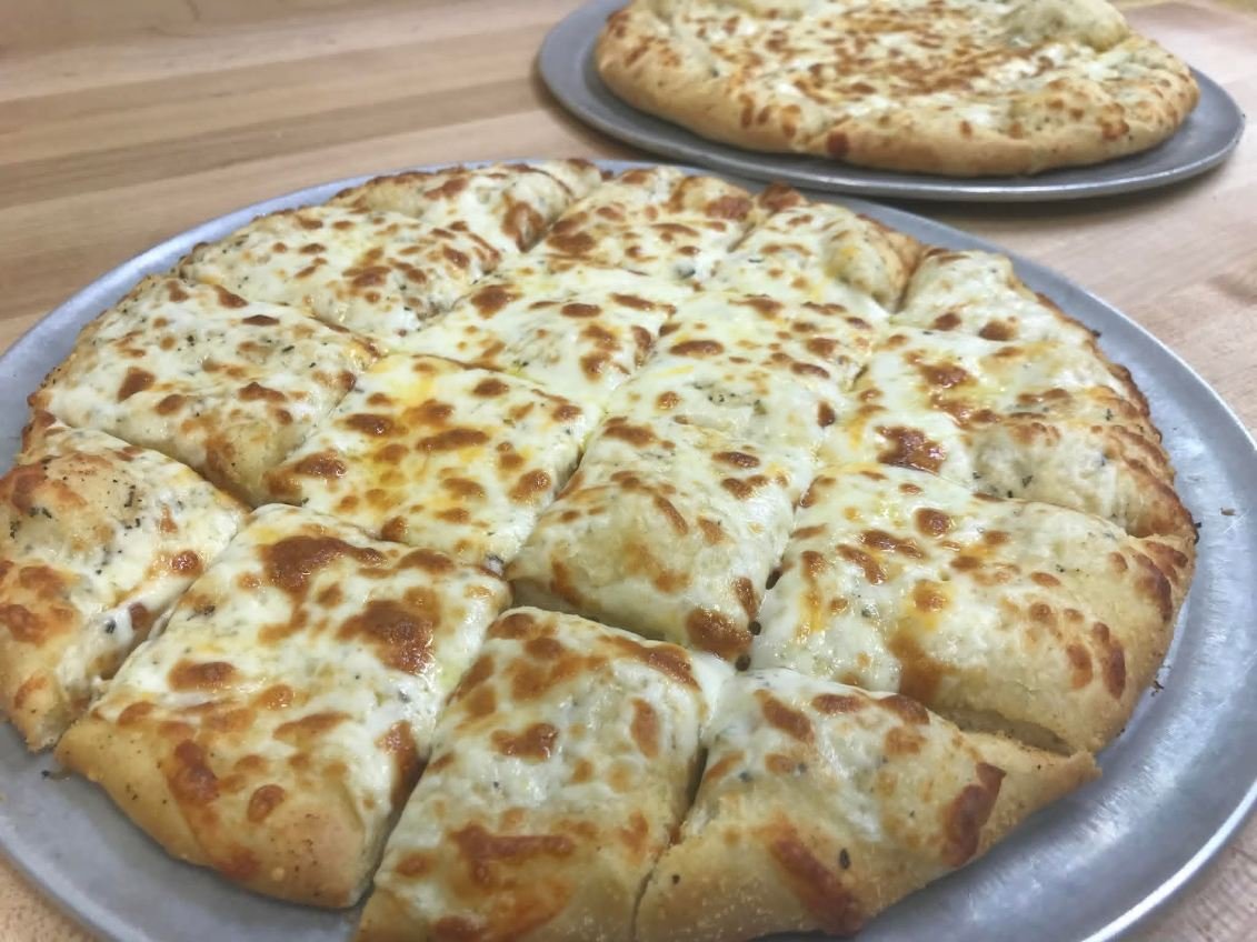 Garlic and mozzarella cheese breadsticks